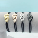 Stainless Steel Handcuff Bracelet Rope Chain Adjustable Size