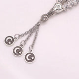 Ottoman Crescent Moon Star Amulet 33 Beads Muslim Tasbih Bracelet