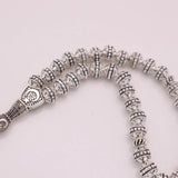 Ottoman Crescent Moon Star Amulet 33 Beads Muslim Tasbih Bracelet
