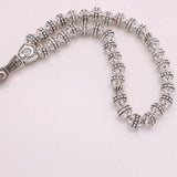 Ottoman Crescent Moon Star Amulet 33 Beads Muslim Tasbih Bracelet