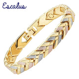 Arrow Women's Magnetic Bracelet 3-Tone Bangle Charm Bracelets For Girls