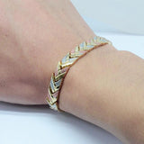 Arrow Women's Magnetic Bracelet 3-Tone Bangle Charm Bracelets For Girls