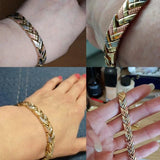 Arrow Women's Magnetic Bracelet 3-Tone Bangle Charm Bracelets For Girls