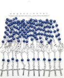 12 Pcs Pearl Rosary Bracelet Alloy Cross Prayer Souvenir