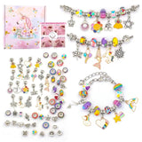 DIY Bracelet Kit for Women with Metal Charms and Macroporous Beads