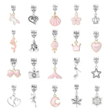 DIY Bracelet Kit for Women with Metal Charms and Macroporous Beads