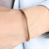 Women Punk Stainless Steel Bangles Bracelet
