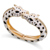 Giraffe Cuff Bracelet Enamel Animal Bangle for Women