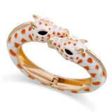 Giraffe Cuff Bracelet Enamel Animal Bangle for Women
