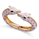 Giraffe Cuff Bracelet Enamel Animal Bangle for Women
