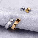 Men's Stainless Steel Leather Zircon Bracelet Twisted Surface Shape