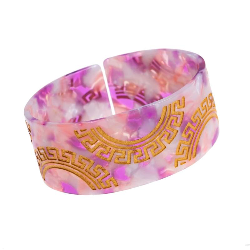 Tortoiseshell Acetate Wide Cuff Bracelet for Women