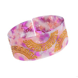Tortoiseshell Acetate Wide Cuff Bracelet for Women