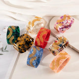 Tortoiseshell Acetate Wide Cuff Bracelet for Women