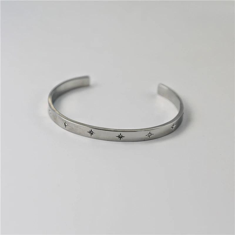 High End PVD 10 North Star Cuff Bracelet