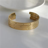 High End PVD 10 North Star Cuff Bracelet