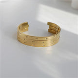High End PVD 10 North Star Cuff Bracelet