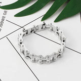Punk Biker Bracelet Chain Stainless Steel Jewelry Silver Bicycle Bracelet
