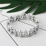 Punk Biker Bracelet Chain Stainless Steel Jewelry Silver Bicycle Bracelet