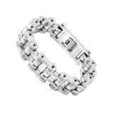 Punk Biker Bracelet Chain Stainless Steel Jewelry Silver Bicycle Bracelet