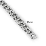 Punk Biker Bracelet Chain Stainless Steel Jewelry Silver Bicycle Bracelet