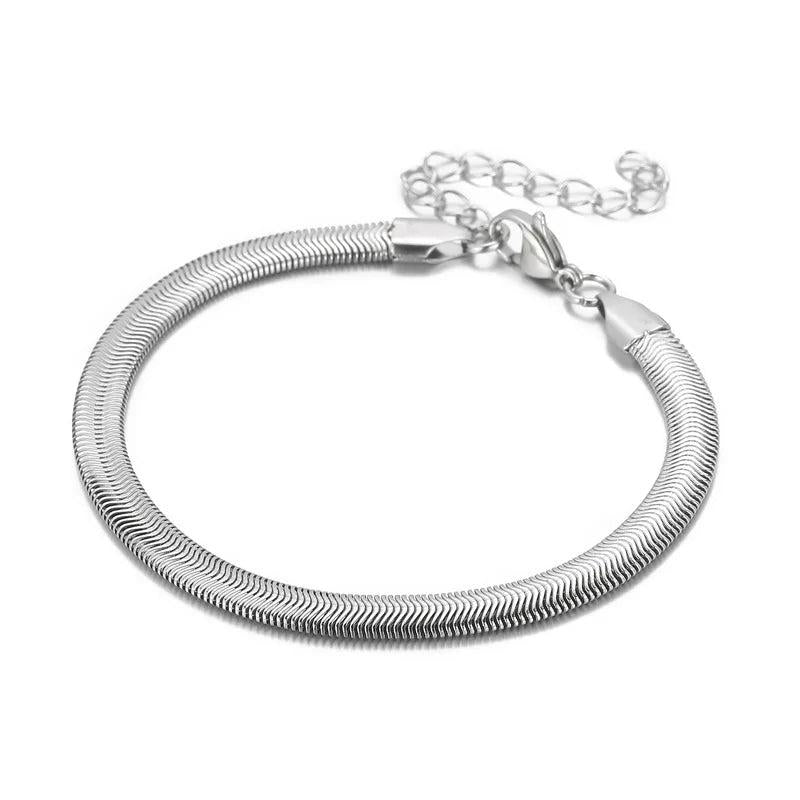 Women Men Silver Rose Steel Red Rope Bracelets Jewelry
