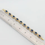 African Women Wedding Yellow Jewelry 925 Mark Stone Bracelet Bangle 18+3 CM