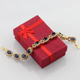African Women Wedding Yellow Jewelry 925 Mark Stone Bracelet Bangle 18+3 CM