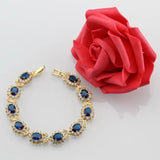 African Women Wedding Yellow Jewelry 925 Mark Stone Bracelet Bangle 18+3 CM
