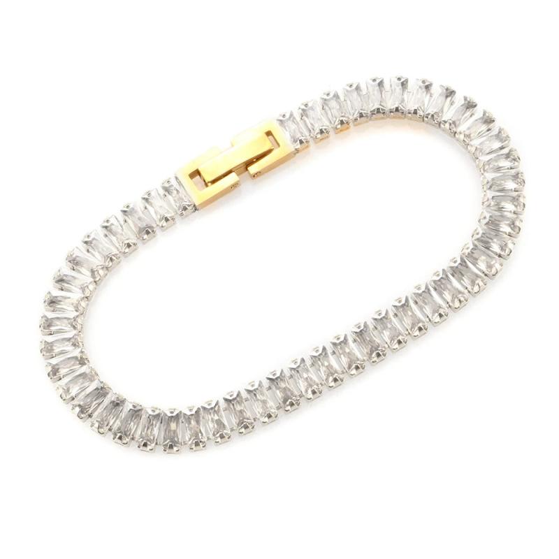 Crystal Tennis Bracelet Colorful Square Zirconia Women Party Jewelry