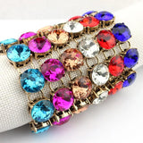 Classic Round Glass Crystal Dot Bracelet for Women