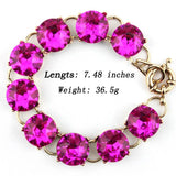 Classic Round Glass Crystal Dot Bracelet for Women