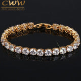 Yellow CZ Chain Link Bracelet for Women