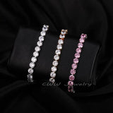 Yellow CZ Chain Link Bracelet for Women