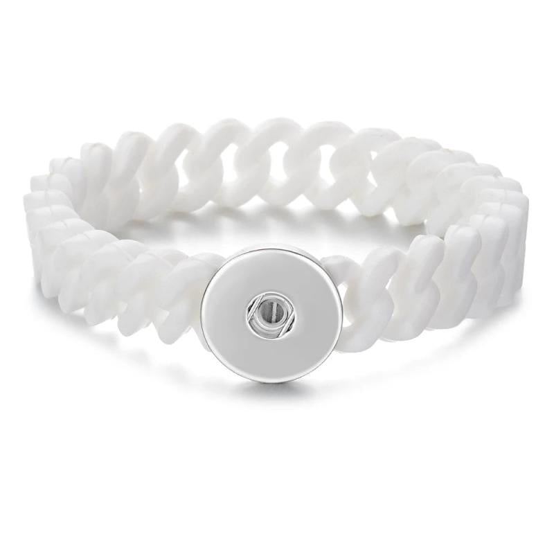 10pcs/lot Snap Bracelet Silicone Bangles for Children Men Women