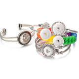 10pcs/lot Snap Bracelet Silicone Bangles for Children Men Women