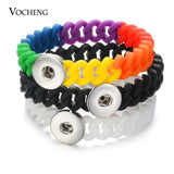 10pcs/lot Snap Bracelet Silicone Bangles for Children Men Women