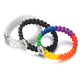 10pcs/lot Snap Bracelet Silicone Bangles for Children Men Women