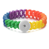 10pcs/lot Snap Bracelet Silicone Bangles for Children Men Women