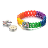 10pcs/lot Snap Bracelet Silicone Bangles for Children Men Women