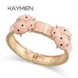 Colorful Ladybrids Bracelet Bangle Plated Statement Open Bracelet for Girls