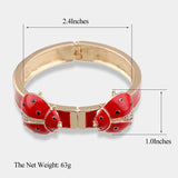 Colorful Ladybrids Bracelet Bangle Plated Statement Open Bracelet for Girls