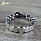 Anslow Punk Rock Bijoux Jewelry Vintage Leather Bracelet Gifts