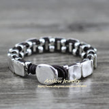 Anslow Punk Rock Bijoux Jewelry Vintage Leather Bracelet Gifts