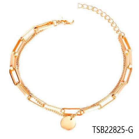 Silver Chain Rose Crystal Red Bangle Bracelet Women Jewelry Gift