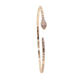 Adjustable CZ Snake Cuff Bracelet Red Green Eye Bangle