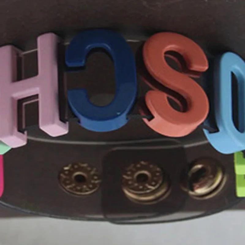 Transparent Plastic PVC Letter Bracelet Hip Hop Rock Street Metal