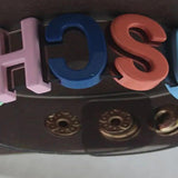 Transparent Plastic PVC Letter Bracelet Hip Hop Rock Street Metal