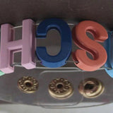 Transparent Plastic PVC Letter Bracelet Hip Hop Rock Street Metal