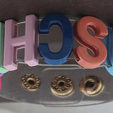Transparent Plastic PVC Letter Bracelet Hip Hop Rock Street Metal